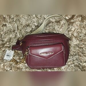 Michael Kors Burgundy Leather Crossbody Bag